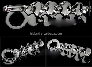 Sonda de Cristal para Estimulación con Anillo, Nuevo <span class=keywords><strong>Dildo</strong></span> de Cristal con Forma de Pene, Tapón <span class=keywords><strong>Anal</strong></span> para Masturbación - Product Image 3