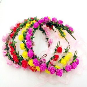 Barato nupcial de la flor venda de las muchachas de la corona <span class=keywords><strong>diadema</strong></span> de <span class=keywords><strong>flores</strong></span> - Product Image 1