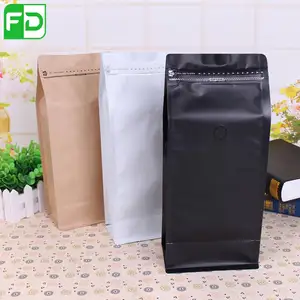 Saco de café com zíper aprovado pelo grau alimentício, bolsa zíper com gás