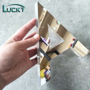 Chữ Acrylic Rõ Ràng Với Gương Bạc Đánh Bóng Mặt Kim Loại, Chữ Nhựa Thời Gian Mới Chữ Roman/Arial - Product Image 3