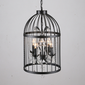 Lampadario a Gabbia di Uccelli <span class=keywords><strong>in</strong></span> <span class=keywords><strong>Cristallo</strong></span> Nero Antico Stile Americano Classico Retro Simig Lighting, Lampada a Sospensione <span class=keywords><strong>in</strong></span> <span class=keywords><strong>Cristallo</strong></span> K9 - Product Image 5