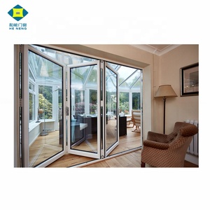 Fenêtres accordéon en verre aluminium fabriquées en Chine <span class=keywords><strong>prix</strong></span> d'usine extérieur pliable design graphique <span class=keywords><strong>porte</strong></span> pliante en verre fini moderne - Product Image 5