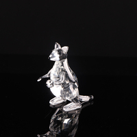 Cristal verre kangourou animal figurines décoration verre modèles animaux comme cadeaux