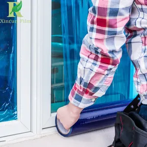 Clear Blue Self adhesion Plastic Film for Glass Windows