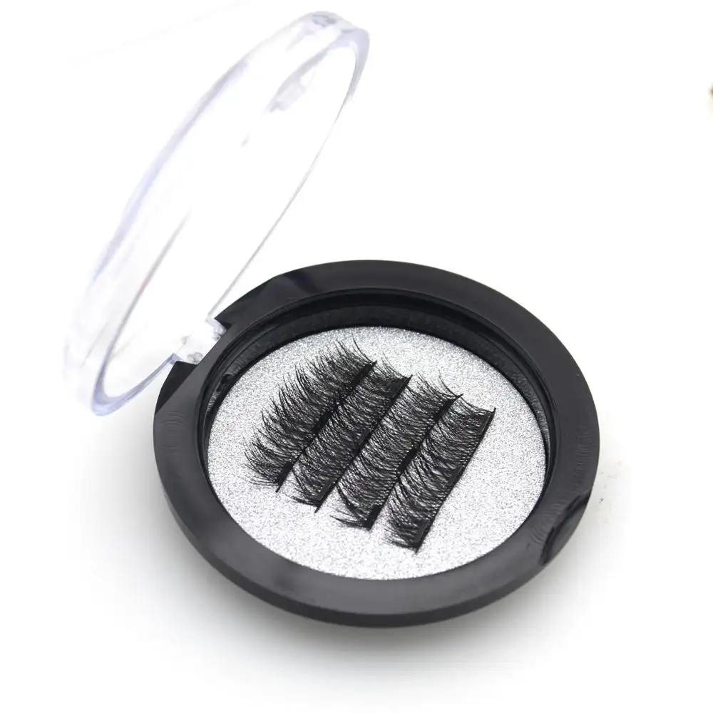 Rymanc kavisli 3D manyetik yanlış Eyelashes mıknatıs Ultra ince 3D kullanımlık sahte kirpikler kadınlar için