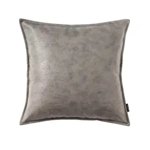 PU oil wax leather sofa cushion cover decorative pillow