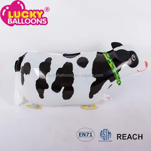 Tacheté chien forme jouets pour enfants marche pet mylar ballons