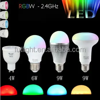 Smart無線lanキノコ電球フルスペクトルRGB + ウォームホワイトled par30 ledフルカラーled wifi電球照明9ワットパー電球
