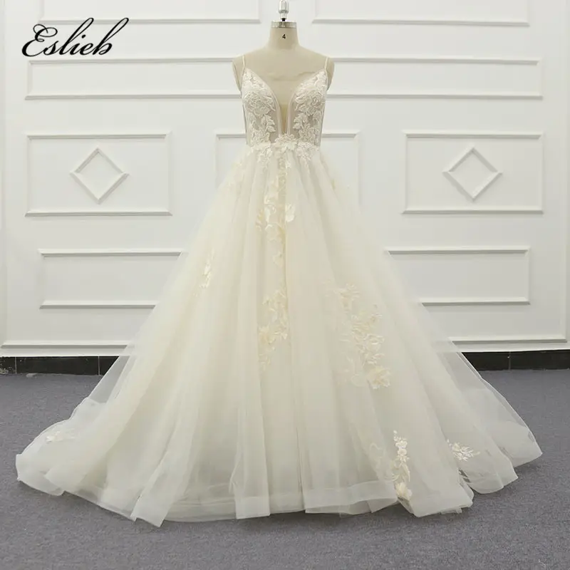 2019 Sâu V Cut Bán Buôn Amanda Novias Wedding Dresses Made In Việt Nam