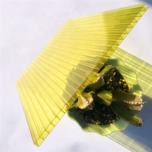 Feuille en <span class=keywords><strong>polycarbonate</strong></span> cellulaire 2 pièces 8mm, feuille colorée à double paroi - Product Image 1