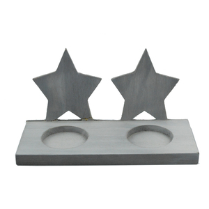 Elemento decorativo con <span class=keywords><strong>stampa</strong></span> <span class=keywords><strong>personalizzata</strong></span> portacandele in <span class=keywords><strong>legno</strong></span> Color argento - Product Image 4