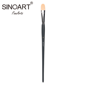 Grigio opaco Finitura Manico Lungo Artista <span class=keywords><strong>Pittura</strong></span> A <span class=keywords><strong>Olio</strong></span> Sintetico Spazzola di Setola - Product Image 2