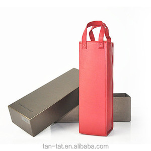 Sac à vin en cuir véritable, sac cadeau, sac de transport pour vin - Product Image 2