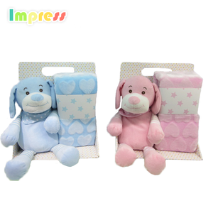 Bébé <span class=keywords><strong>chien</strong></span> en peluche jouets peluches set avec couverture - Product Image 5