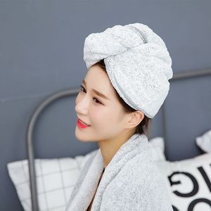 Lot de serviettes en microfibre personnalisées super absorbantes pour cheveux, <span class=keywords><strong>turban</strong></span> torsadé à séchage rapide pour usage domestique, serviette de <span class=keywords><strong>bain</strong></span> tissée à séchage rapide - Product Image 4