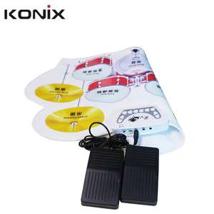 Batterie électronique portable avec pédales, alimentée par adaptateur secteur ou 2 piles AAA - Product Image 5