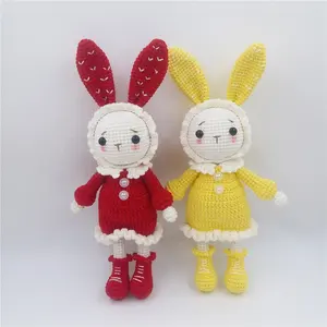 Nursery Decor Haak Knit Organische Pasgeboren Speelgoed Gevulde Doll Pasen Konijn Bunny Amigurumi