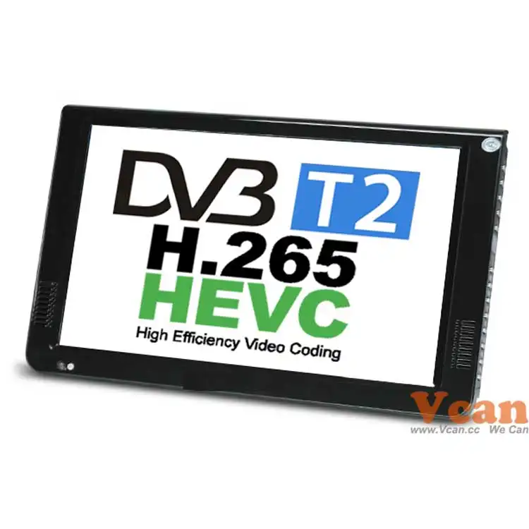 10 DVB-T2 MPEG4 H265 HEVC H264 Portatile TV PVR Lettore Multimediale Digitale Analogico da cucina camera da letto automobile fta stb