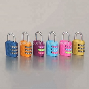 Candado personalizado de aleación de zinc de 3 dígitos en combinación de colores