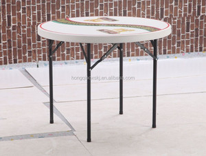 Ngoài Trời Được Sử Dụng Hiện Đại Nhựa Có Thể Gập Lại Bàn Tròn Nhỏ Với Umbrella - Product Image 2