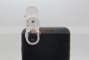 Loupe <span class=keywords><strong>Microscope</strong></span> Zoom 60x3mm, <span class=keywords><strong>LED</strong></span> avec lumière UV Clip sur Micro objectif pour téléphones mobiles universels - Product Image 3