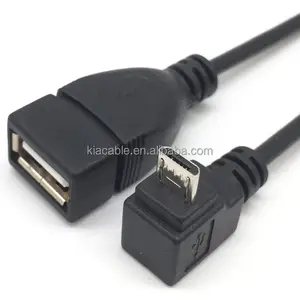 למטה זווית מיקרו USB ל-USB נקבה כבל