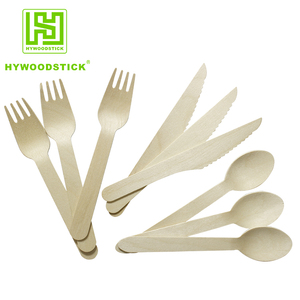 Juego de Cubiertos Desechables de Madera Ecológicos al por Mayor - Cubiertos de Abedul Biodegradables de Grado Alimenticio, Libres de BPA, Resistentes al Calor para Fiestas - Product Image 3