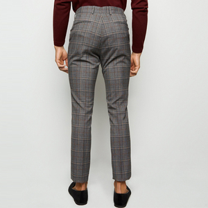 <span class=keywords><strong>Pantaloni</strong></span> da Smoking su Misura OEM, Design Casual Formale, <span class=keywords><strong>Pantaloni</strong></span> Skinny in <span class=keywords><strong>Lino</strong></span> e Cotone a Quadri per <span class=keywords><strong>Uomo</strong></span> - Product Image 2