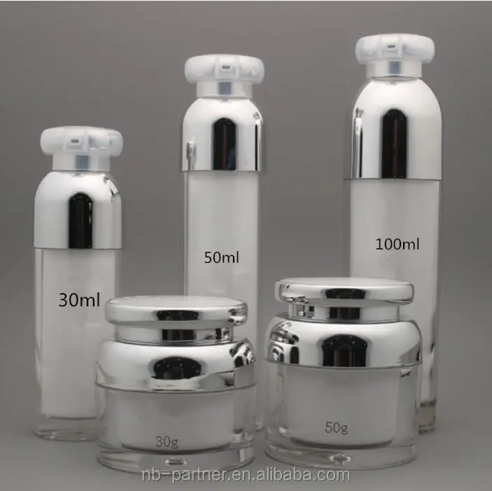 Косметический набор 15 мл 30 г 50 г 100 мл Роскошная Корейская пустая акриловая бутылка для лосьона для ухода за кожей