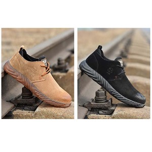 Baskets en cuir Pu pour hommes, chaussures <span class=keywords><strong>de</strong></span> sécurité, <span class=keywords><strong>de</strong></span> <span class=keywords><strong>travail</strong></span>, décontractées et légères, à semelle Rock, tendance, nouveauté, été 2019 - Product Image 3