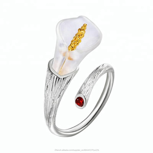 Mode Calla Fleur De Lys 925 bague en argent pour dame - Product Image 1