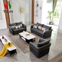 Sofá de Cuero Vacuno de 3 Plazas Tantra al por Mayor, Muebles de Cuero Genuino Importados de China para Sala de Estar, Diseños de Sofás con Fotos Disponibles