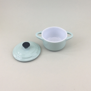 Ustensiles de cuisine décoré pas cher prix double poignées <span class=keywords><strong>mini</strong></span> cocottes en céramique chaude pot ensemble pour personnalisé - Product Image 6