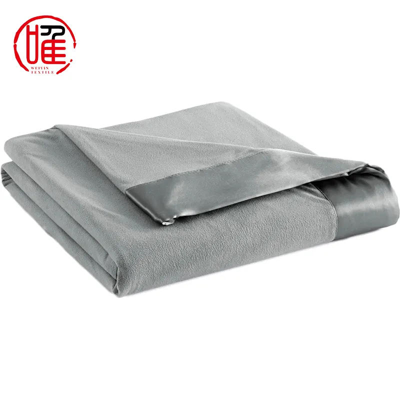 Livraison gratuite soie/Satin, pour couverture aérien en Polyester, vente en gros, 50% soie de bambou Pure/Satin