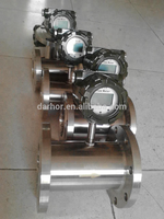 DH500 Digital 4-20ma RS485 Pengukur Aliran Cairan Turbin Digital untuk Bir Susu Sanitary Flowmeter Sambungan Flens PN16 PN25