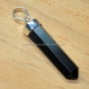 Colgante de Turmalina Negra, Piedra Preciosa de Plata de Ley 925, Calidad Garantizada, Colgante Ovalado para Fiesta - Product Image 2