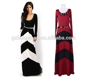 Mujer del verano 2015 OEM estilo del famoso manga larga delgada vestido Maxi con <span class=keywords><strong>la</strong></span> correa <span class=keywords><strong>Long</strong></span> Beach 3 colores - Product Image 1