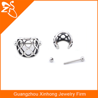 Piercing de mamelon gay, piercing de mamelon sexy en forme de couronne, faux piercing de mamelon barbell, bijoux