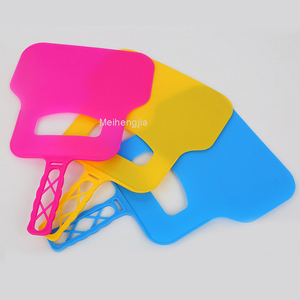 BBQ fornitore di promozione Pubblicitaria logo del marchio di griglia per <span class=keywords><strong>barbecue</strong></span> ventilatore della mano di plastica variopinta durevole - Product Image 1