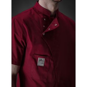 Giacca uniforme dell'hotel, Staff dell'albergo dell'uniforme dello Chef, cappotto della <span class=keywords><strong>cucina</strong></span> del tessuto del cotone del poliestere - Product Image 4