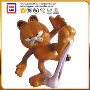 a casa decorazione polyresin statua <span class=keywords><strong>Garfield</strong></span> e resina <span class=keywords><strong>Garfield</strong></span> gomma da masticare incollare statua per la vendita - Product Image 1