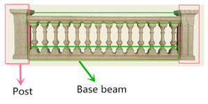 Prefabbricati in calcestruzzo balaustra di base fascio muffa - Product Image 2