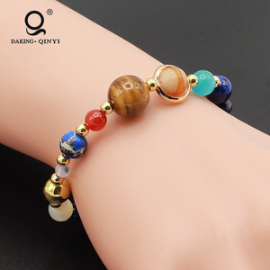 2018 nuevo universo Galaxy los ocho planetas <span class=keywords><strong>del</strong></span> Sistema Solar estrella tutor Piedra Natural pulsera - Product Image 3