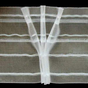 Transparentes Gardinenband, Vorhangband aus 100% Polyester, Breite 100 mm