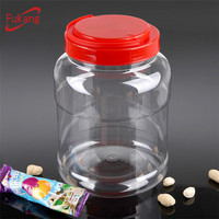 3.5L grand récipient en plastique, clair rond en plastique pot de cornichons, bouche large cylindre légumes contenants fournisseur