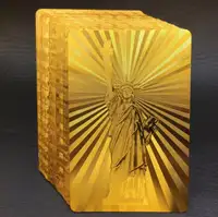 Cartão de jogo banhado a ouro 24k, alta qualidade, papel