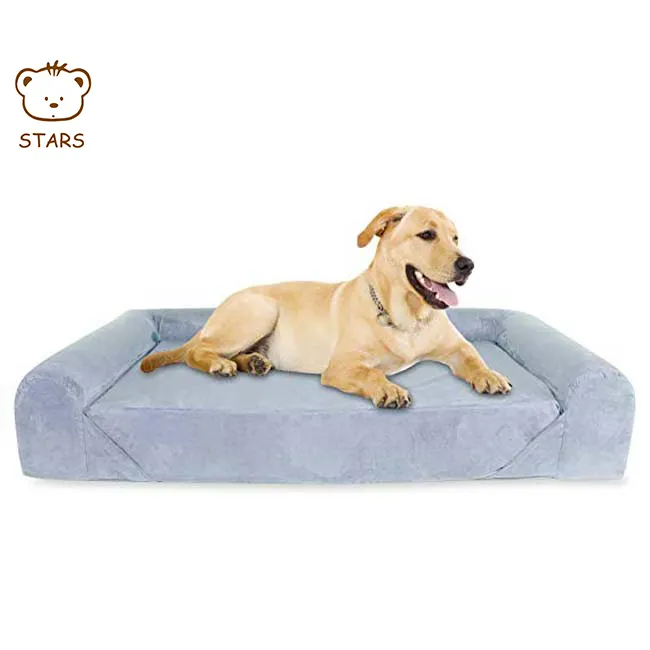 ขายส่ง Orthopedic Memory Foam Dog Bed สัตว์เลี้ยงที่ถอดออกได้สุนัขโซฟา