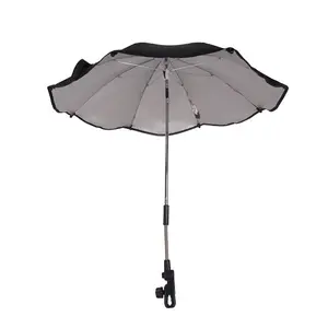 China Supplier Super Strong Pongee Stroller Chair Baby Umbrella With connector holder