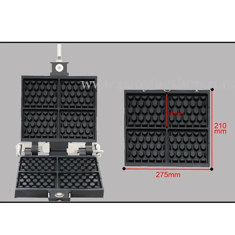 OEM ODM Roterende Anti-aanbak 110 v 220 v Elektrische 4 stks Honingraat Wafel Pop Baker