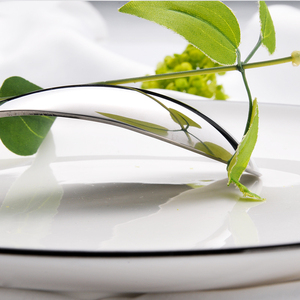 B398 Kaya Luxury Flatware Knife Fork Spoon Tiệc Tổ Chức Sự Kiện Bạc Gương Khách Sạn Cưới Thép Không Gỉ Kim Loại Bộ Dao Kéo - Product Image 6